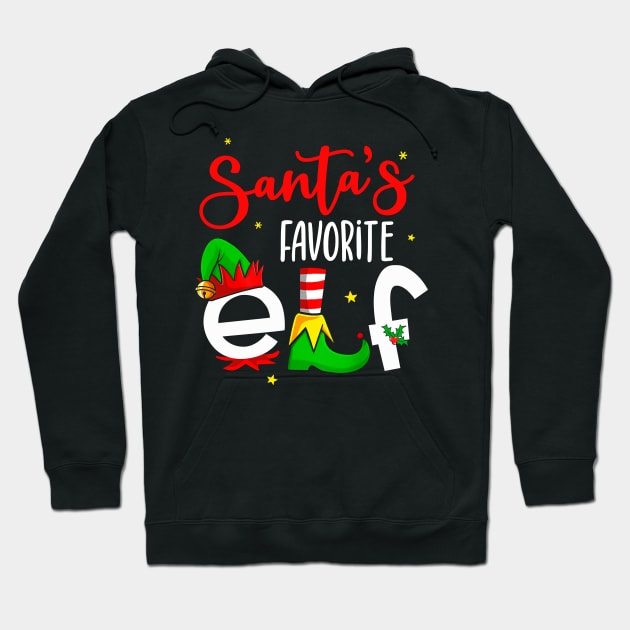 Funny Santa's Favorite Elf Squad Christmas Pajama Matching Hoodie by _So who go sayit_